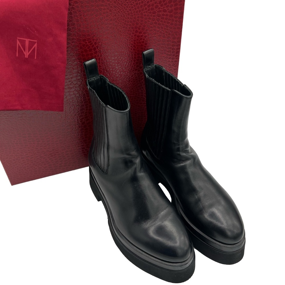 Tamara Mellon Black Clash Ankle Combat Boot , SZ 8